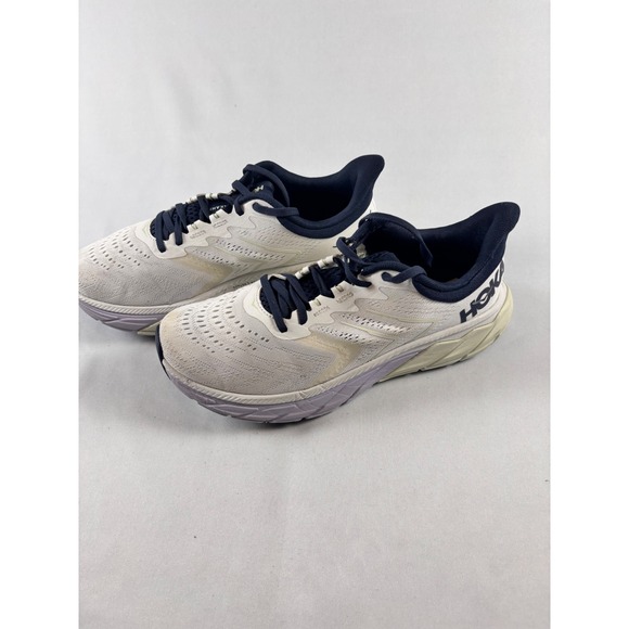 Hoka Arahi 5 Womens Running Shoes White Blue Stability Sneakers SZ 9D - Picture 6 of 13